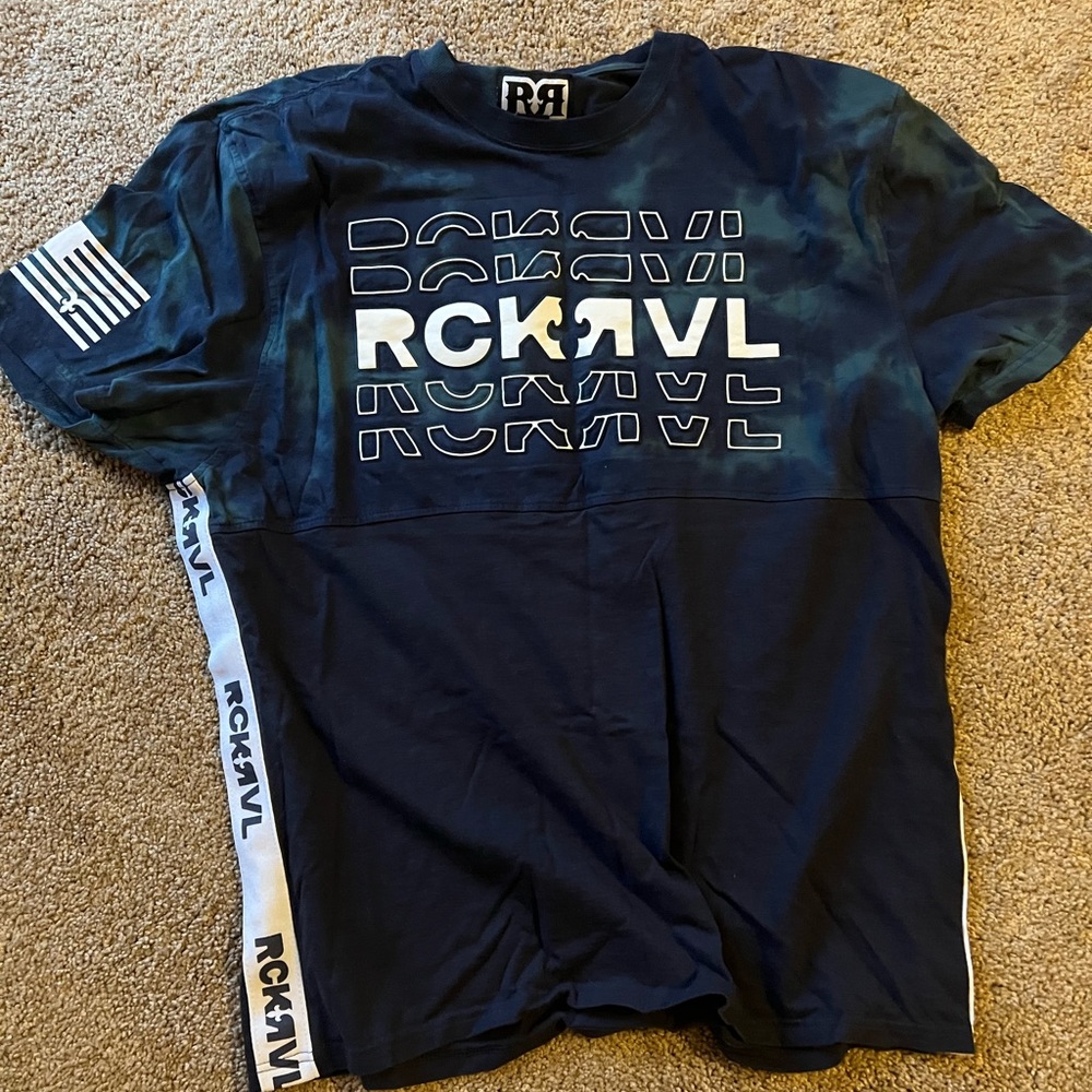 Blue Green & White XXL Rock Revival shirt